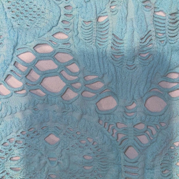 Intimately by Free People, blue lace bodycon dress - Picture 6 of 7